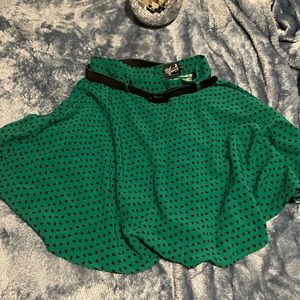 Green/black heart skirt